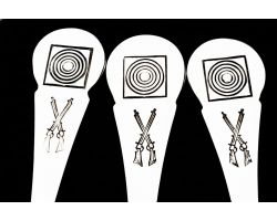 3x Good Silver Plated Shooting Award Spoons  - Boxed - Vintage (#99989)