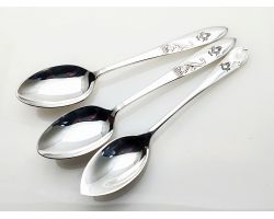 3x Masonic Silver Plated Spoons - Elkington / Walker & Hall - Vintage (#99990)