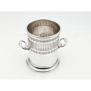 Very Good Condiment / Sauce Bottle Coaster Silver Plated Vintage (#100027) 1