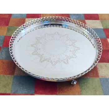 Gorgeous Victorian 1869 Silver Plated Drinks Tray - Dixon - Antique (#100054) 1