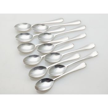 Hanoverian Pattern 11x Demitasse Coffee Spoons Silver Plated Epns Sheffield (#100074) 1