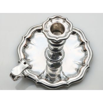 Old Sheffield Plate Chamberstick C. 1820 Antique Silver Plated (#100087) 1
