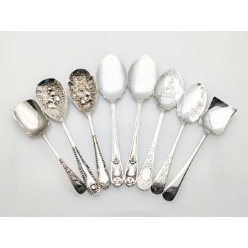 Job Lot Of Jam Spoons Etc - Silver Plated - Antique (#100112) 1