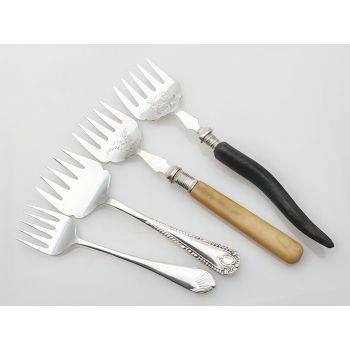 Job Lot Of 4 Assorted Sardine Forks - Silver Plated - Antique & Vintage (#100131) 1