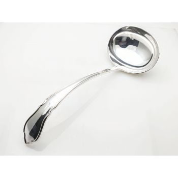 Gleaming Dubarry Pattern Large Soup Ladle - Silver Plated Epns Vintage (#100151) 1