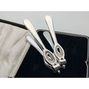 Cased 2x Silver Plated Nutcrackers - Vintage (#100184) 1