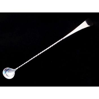 Superb Very Long Length Master Salt Spoon Silver Plated Hutton Antique (#100200) 1