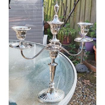 Antique Silver Plated Candelabra Georgian Style C. 1900 Sheffield (#100207) 1
