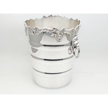 Gorgeous Wine Champagne Bucket - Lion Mask & Grapevine Silver Plated Viners (#100221) 1
