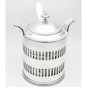 Splendid Large Jam Pot Frame With Spoon & Coopers Marmalade Jar Silver Plated (#100243) 1