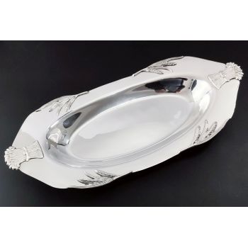 Lovely Long Bread Roll Dish Bowl Silver Plated Vintage (#100249) 1