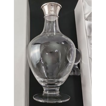 Superb Boxed Unused Sterling Silver & Blown Glass Decanter 2000 (#100255) 1