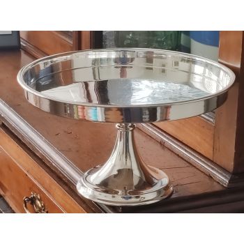 Vintage Silver Plated 8 Inch Cake Stand -  Pedestalled Base (#100266) 1
