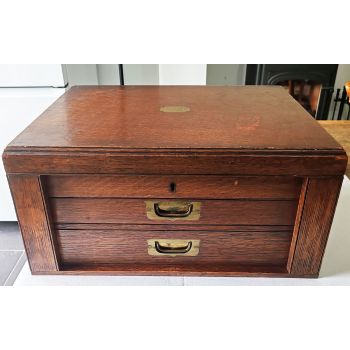 Large Empty Cutlery Chest Canteen For 12 Settings Antique (#100308) 1