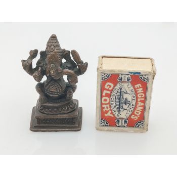 Ganesh Antique Bronze Small Indian Idol Figure - Ganesha (#100322) 1