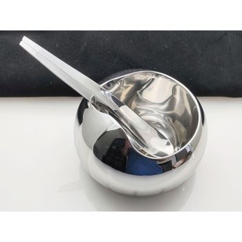 Georg Jensen Legacy Sugar Bowl & Spoon - Discontinued Stainless Denmark (#100337) 1