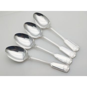 Fiddle Thread Shell Pattern Set Of 4 Tablespoons Epns Silver Plated Arthur Price (#100343) 1