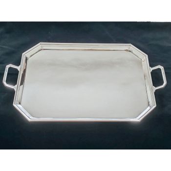 Very Large Silver Plated Tea Serving Tray Hb&h Sheffield Vintage (#100395) 1