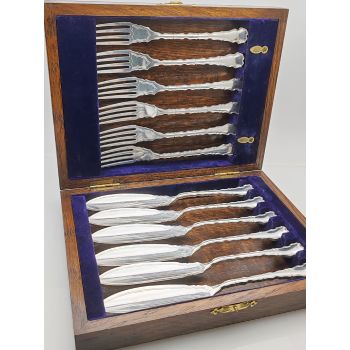 Lovely Lee & Wigfull 1898 Fish Eaters Silver Plated Cased Antique (#100429) 1