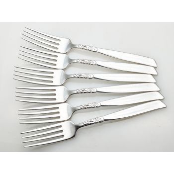 Community South Seas Set Of 6 Side / Dessert Forks Vintage (#100487) 1