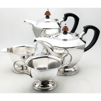Lovely Vintage 4 Piece Silver Plated Tea Set - Sheffield (#100542) 1