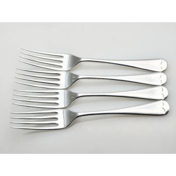 Old English Pattern 4x Dinner Forks - Silver Plated Epns - Vintage Viners (#100573) 1