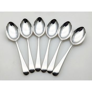 Old English Pattern 6x Tea Spoons - Silver Plated Epns - Vintage Viners (#100576) 1