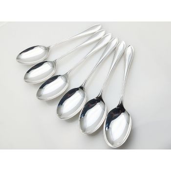 Sandringham Pattern 6x Dessert Spoons - Silver Plated Epns - Vintage Viners (#100577) 1