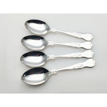 Kings Pattern - 4x Tea Spoons - Silver Plated Epns A1 Sheffield Vintage (#100583) 1