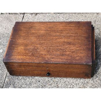 Art Deco Period Empty 6 Settings Cutlery Canteen Flatware Chest With Drawer (#100587) 1