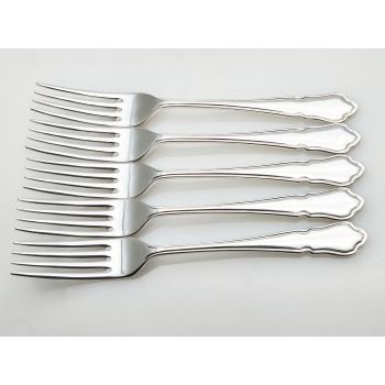 Dubarry Pattern - 5x Silver Plated Dinner Forks Epns A1 Sheffield Vintage (#100621) 1