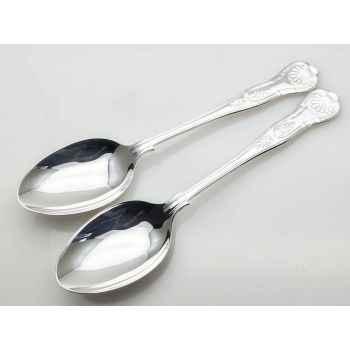 Kings Pattern - 2x Table Spoons - Silver Plated Epns A1 Sheffield (#100633) 1
