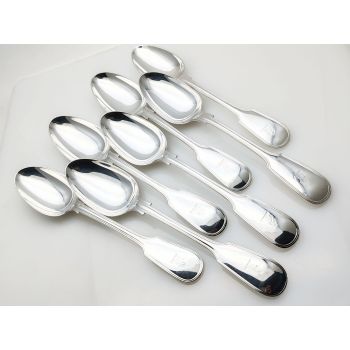 Super Quality Fiddle Thread Tablespoons Elkington 1851 Etc Silver Plated Antique (#100640) 1