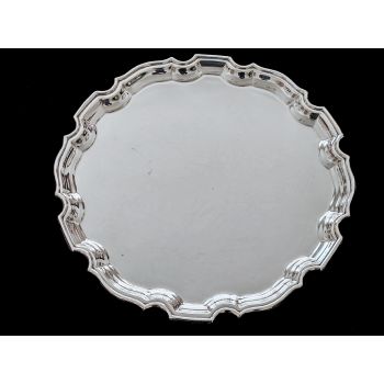 Elkington Chippendale Rim Drinks Tray - Silver Plated - Vintage (#100673) 1