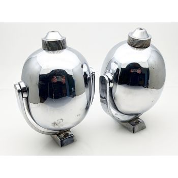 Pair Of Vintage Chrome Plated Rotating Hand Soap Dispensers (#100677) 1