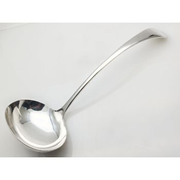 Old English Pattern Large Soup Ladle - Silver Plated - Epns A1 - Vintage (#100718) 1