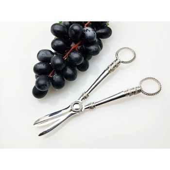 Good Antique Pair Of Grape Scissors - Silver Plated (#100719) 1