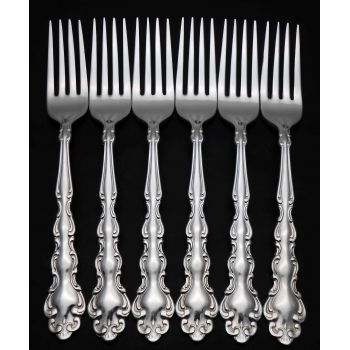 Community Mansion House / Modern Baroque 6x Dinner Forks - Vintage (#56477) 1