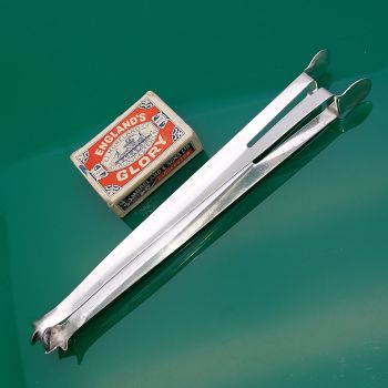 Novelty Long Arm Claw Nip Sugar Tongs Silver Plated 1907 Patent Design (#61095) 1