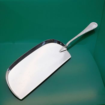 Reed & Ribbon Pattern Table Crumb Scoop Tray Silver Plated Antique (#61100) 1