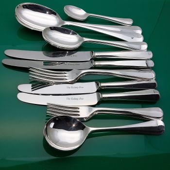 Rattail Pattern Gleaming 2x Place Settings Silver Plated Sheffield (#61265) 1