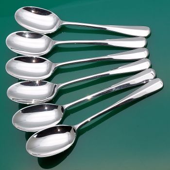Hanoverian Rattail Pattern Suite Of 6 Coffee Spoons Silver Plated Epns (#61273) 1