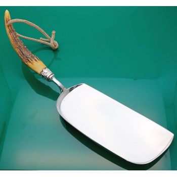 Stag Horn Antler Handled Table Crumb Tray Silver Plated With Hanger (#61478) 1
