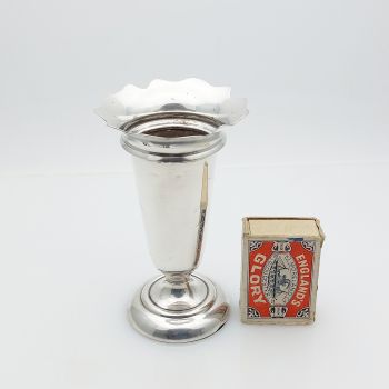 Sterling Silver Small Vase Birmingham 1966 101g Weighted Base (#61522) 1