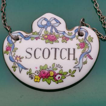 Crown Staffordshire Scotch Decanter Label Bone China Vintage (#61531) 1