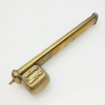 Antique Arabic Brass Qalamdan Quill Pen Holder & Inkwell Divit (#61655) 1