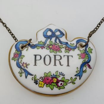 Crown Staffordshire Bone China Port Decanter Label - Vintage (#61689) 1