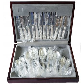 Kings Pattern - 50 Piece Canteen Silver Plated - Vintage Cutlery (#61773) 1
