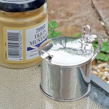 Georgian Sterling Silver Drum Mustard Pot Newcastle Langlands Robertson (#61786) 1