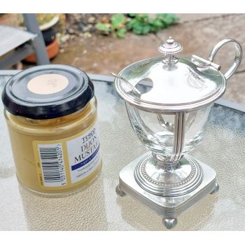 Christofle - Grand Hotel Waldhaus Vulpera Large Mustard Pot Silver Plated (#61797) 1